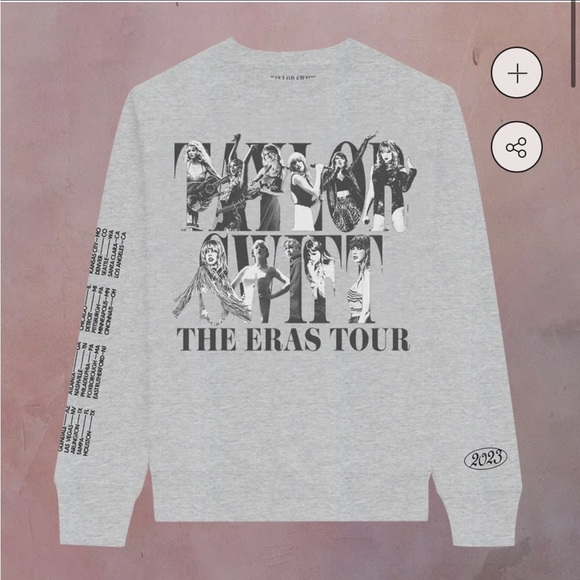 EUC TAYLOR SWIFT THE ERAS TOUR GRAY
CREWNECK- XS - Picture 1 of 6